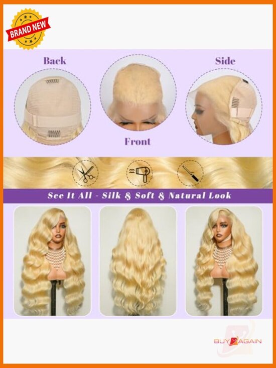 13x6 Lace Front Wig Human Hair 200 Density 30 Inch Body Wave Pre Plucked